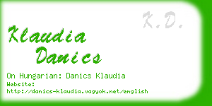 klaudia danics business card